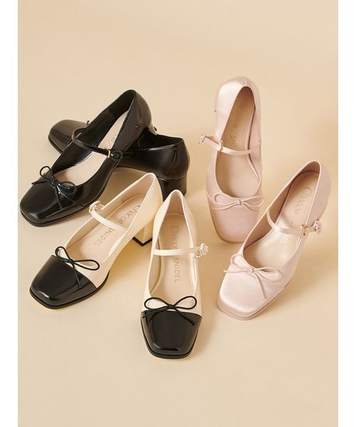 「Chacott」 パンプス「Chacottコラボ」 S ブラック レディース
