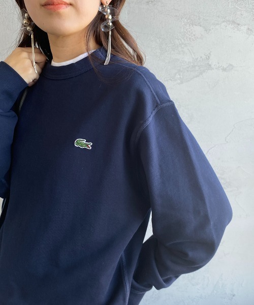 「LACOSTE」 スウェットカットソー 3 ネイビー レディース