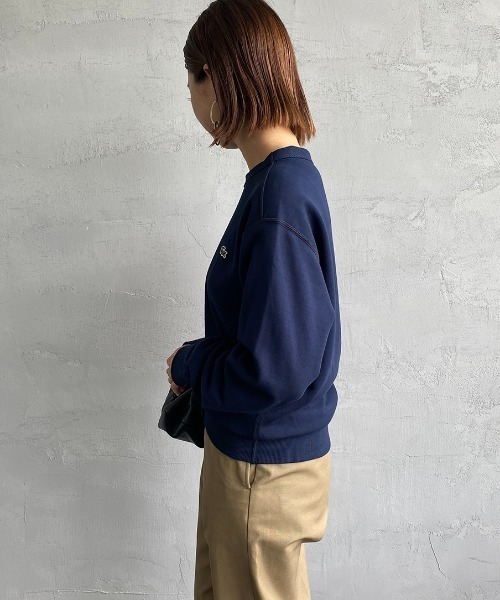 「LACOSTE」 スウェットカットソー 3 ネイビー レディース_1