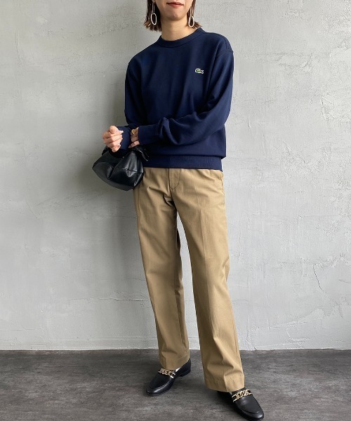 「LACOSTE」 スウェットカットソー 3 ネイビー レディース_2