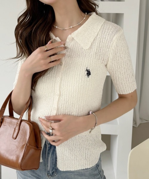 U.S. POLO ASSN.（ユーエスポロアッスン） カーディガン 半袖 「Ada