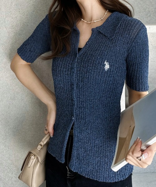 U.S. POLO ASSN.（ユーエスポロアッスン） カーディガン 半袖 「Ada