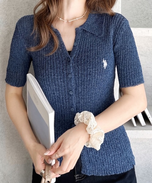 U.S. POLO ASSN.（ユーエスポロアッスン） カーディガン 半袖 「Ada