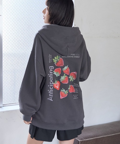 「PBLIM」 プルオーバーパーカー LARGE ブラウン レディース_画像9