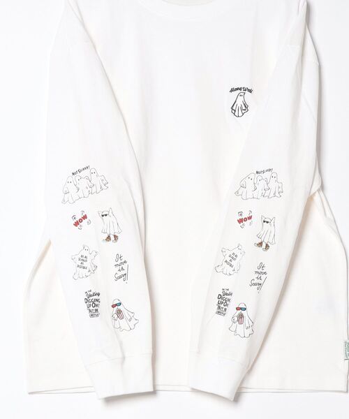 「POWER TO THE PEOPLE」 長袖Tシャツ M グレー系その他 メンズ_画像5