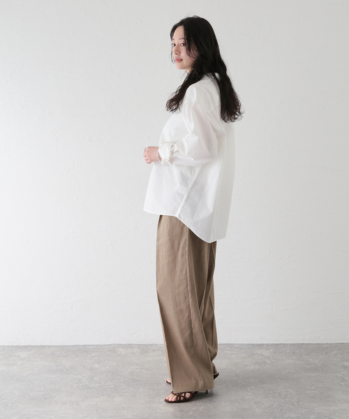 ブラウス シャツ 「BASERANGE/ベースレンジ」CLAUDE SHIRT シャツ レディースの画像