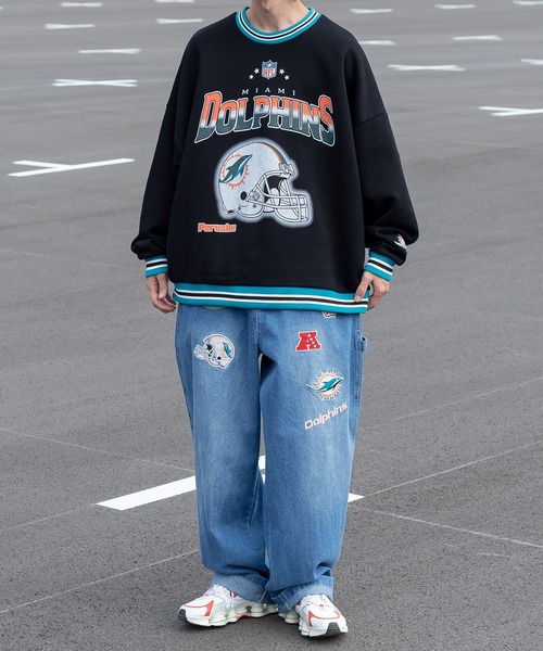「Perushu」 スウェットカットソー「NFLコラボ」 LARGE グリーン メンズ_画像2