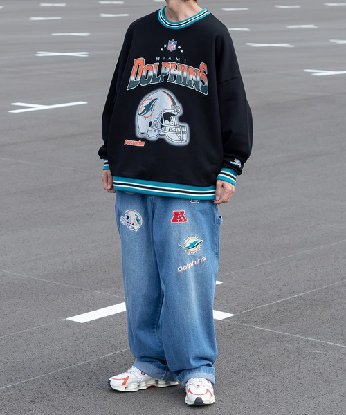 「Perushu」 スウェットカットソー「NFLコラボ」 LARGE グリーン メンズ_画像3