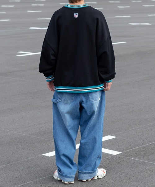 「Perushu」 スウェットカットソー「NFLコラボ」 LARGE グリーン メンズ_画像4