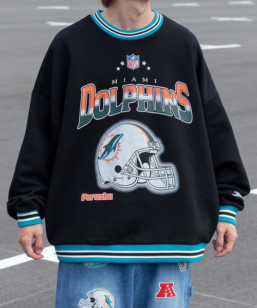 「Perushu」 スウェットカットソー「NFLコラボ」 LARGE グリーン メンズ_画像5