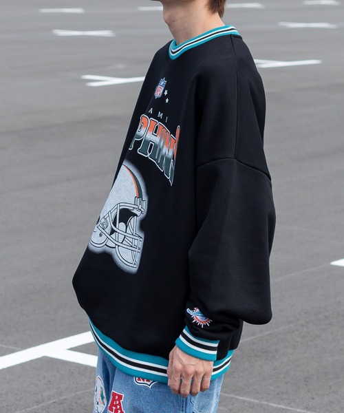 「Perushu」 スウェットカットソー「NFLコラボ」 LARGE グリーン メンズ_画像6
