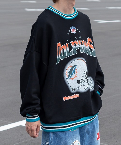 「Perushu」 スウェットカットソー「NFLコラボ」 LARGE グリーン メンズ_画像8