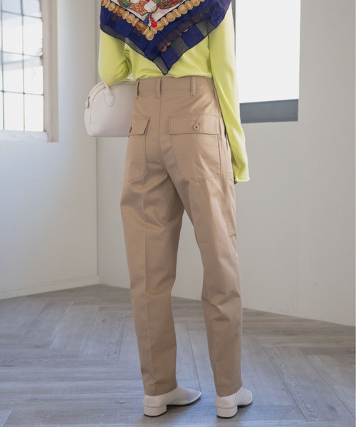 「ANGIE」 チノパンツ MEDIUM カーキ レディース_画像5
