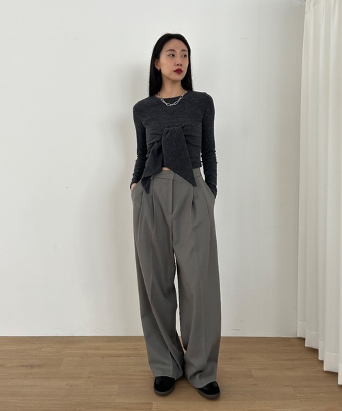 「Didot.showroom」 長袖カットソー FREE カーキ レディース_画像6