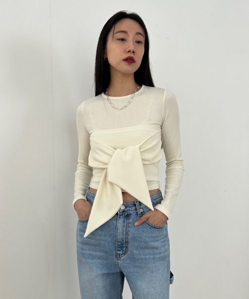 「Didot.showroom」 長袖カットソー FREE カーキ レディース_画像7