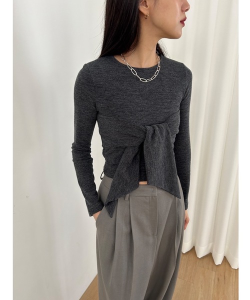 「Didot.showroom」 長袖カットソー FREE カーキ レディース_画像8