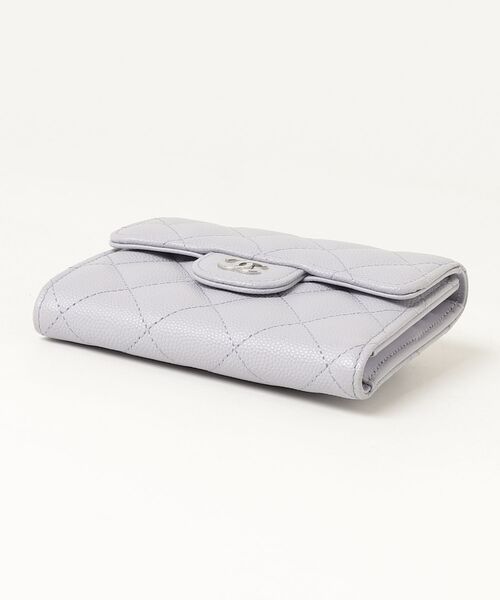 CHANEL（シャネル） マトラッセ キャビアスキン 三つ折り 財布