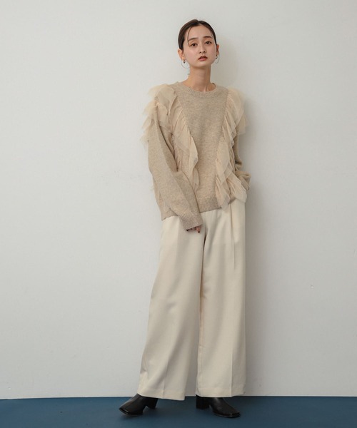 「SENSE OF PLACE by URBAN RESEARCH」 スラックス TALL チャコールグレー レディース_画像3