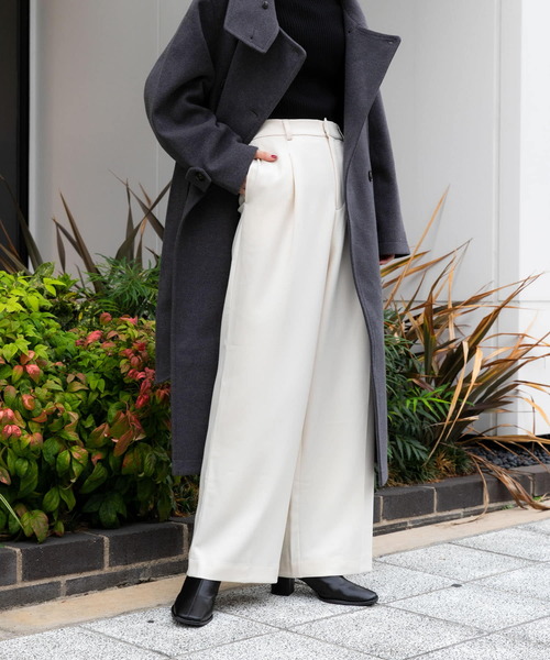 「SENSE OF PLACE by URBAN RESEARCH」 スラックス TALL チャコールグレー レディース_画像4