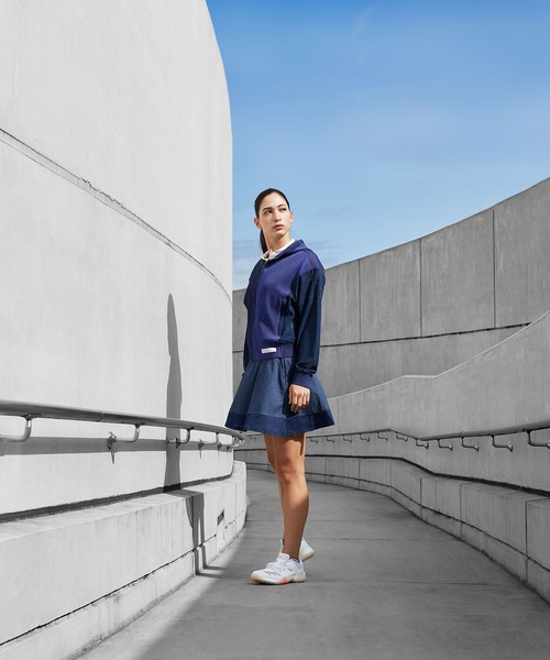 adidas スカート ファブリックミックス フレアスコート【adidas