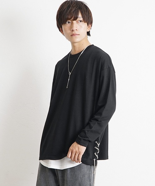 MinoriTY tシャツ 「MinoriTY」サイドレース裏毛長袖ロンT