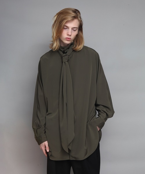 ATO シャツ Crepe de Chine SCARF SHIRT メンズ : ZOZOTOWN
