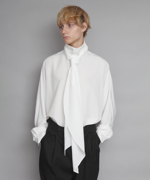 ato｜スカーフシャツ｜SCARF SHRTS ATO シャツ Crepe de Chine SCARF SHIRT メンズ : ZOZOTOWN