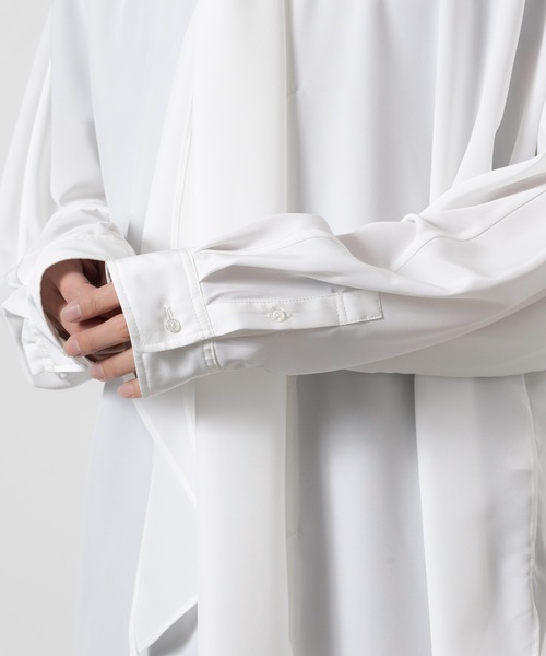 ATO（アトウ） シャツ Crepe de Chine SCARF SHIRT メンズ : ZOZOTOWN