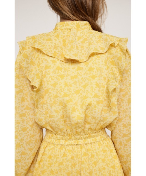 SLY ワンピース NATALIA FLOWER RUFFLE L/OP ナタリアフラワー