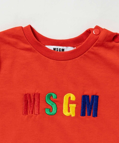 MSGM tシャツ MSGM(エムエスジーエム)Baby ブランドロゴ半袖T