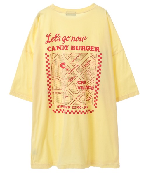 tシャツ Tシャツ CANDY BURGER BIG BIG Tシャツ レディース メンズ | Candy Stripper | 08