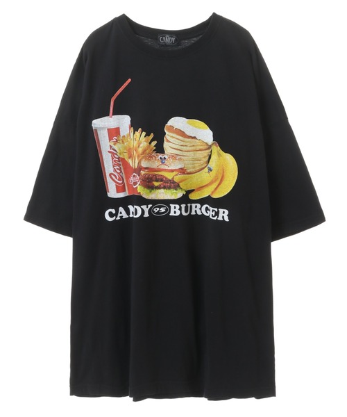 tシャツ Tシャツ CANDY BURGER BIG BIG Tシャツ レディース メンズ | Candy Stripper | 09