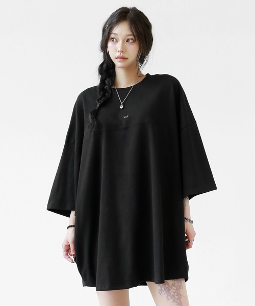 minsobi（ミンソビ） tシャツ モノトーンビッグサークル半袖T オーバー