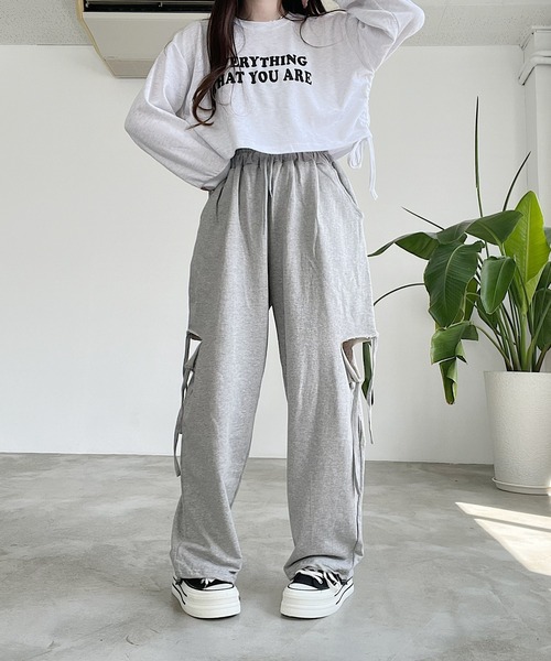 Nana（ファッション） パンツ スリットダメージパンツ レディース