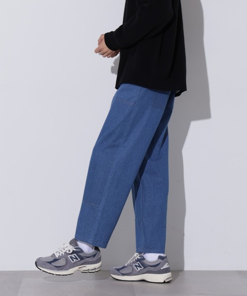 メンズ デニムパンツ レトロ ストレートパンツ S02447 Apo（s）ture ジーンズ THOM-002/デニムダブルニーストレート