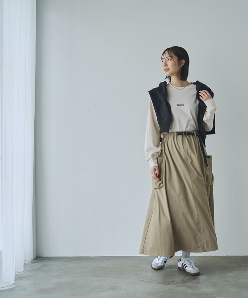 coen（コーエン） ロング スカート 「C.mt」ポケット付きフレア