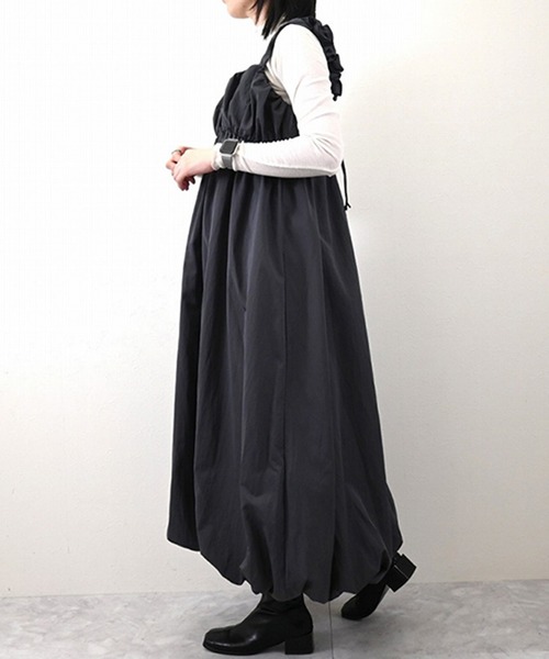 タフタ★バルーンスリーブ★ワンピース★ GANNI GANNI リサイクルタフタ ギャザーミニワンピース | THE OUTNET