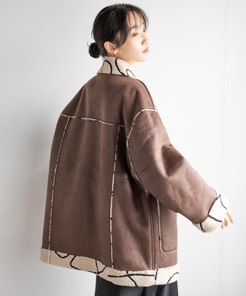 [LOWRYS FARM] 長袖 ロング ニット オーバーサイズ タートルネック ハイタートルネックオーバーサイズニット (6color