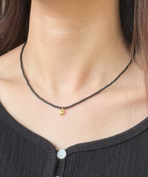 お歳暮 人気 オシャレ GIUNON ネックレス ミニハート / necklace beads heart mini アクセサリー