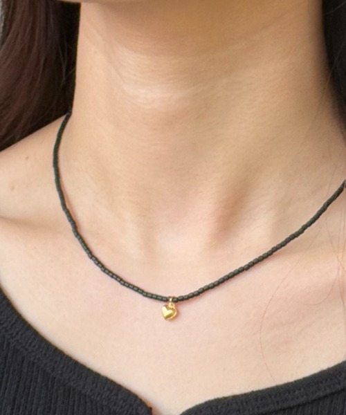 GIUNON ネックレス mini heart beads necklace / ミニハート