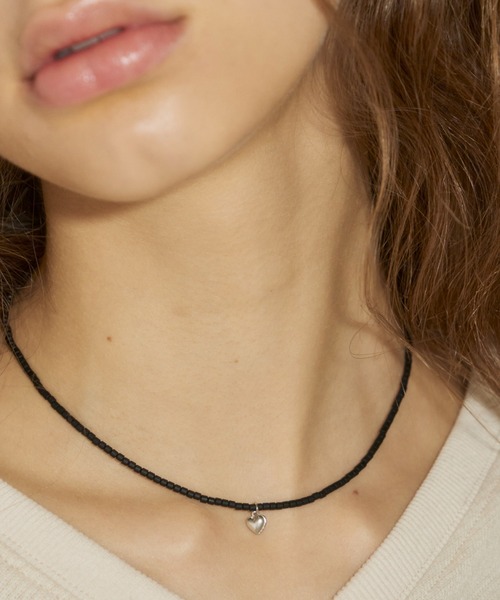 GIUNON フロントボタンリブトップス ミニビーズネックレス GIUNON ネックレス mini beads necklace / ミニビーズネックレス