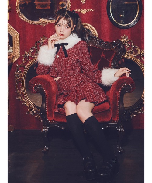 Me roir スカート プリーツラメツイードスカート : ZOZOTOWN