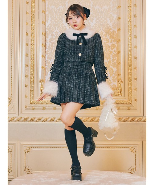 Me roir スカート Me roir スカート プリーツラメツイードスカート : ZOZOTOWN