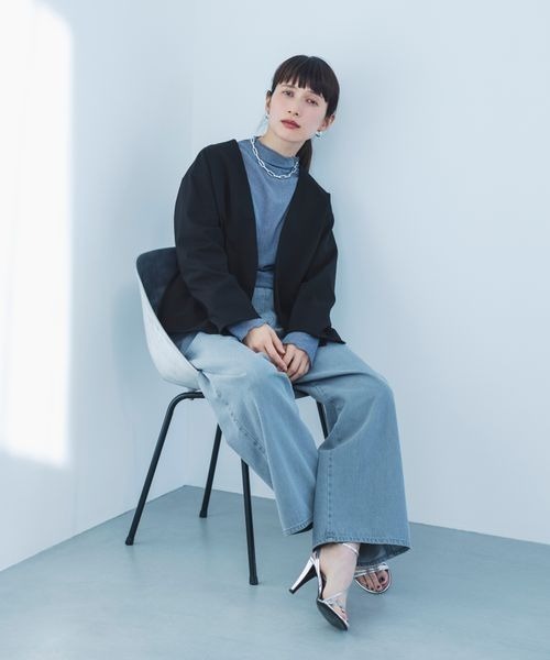 新品studioCLIP みんなのリクエストジャケット　楽ストレッチジャケットL みんなのリクエストジャケット】楽ストレッチジャケット