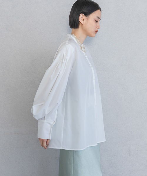 apart by lowrys　ソデコンシャススタンドシャツ　apart by A part by（アパートバイ）の「ソデコンシャススタンドシャツ