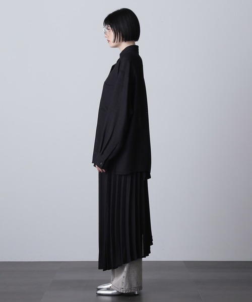 ROSE BUD（ローズバッド） ブラウス シャツ (mici)MESH BIG SHIRT