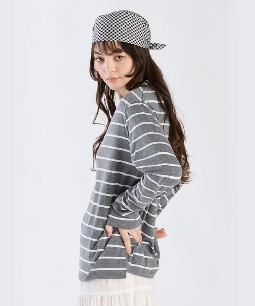agnès b. ボーダー長袖Tシャツ サイズ3 太ボーダー コットン 長袖Tシャツ ”Cool