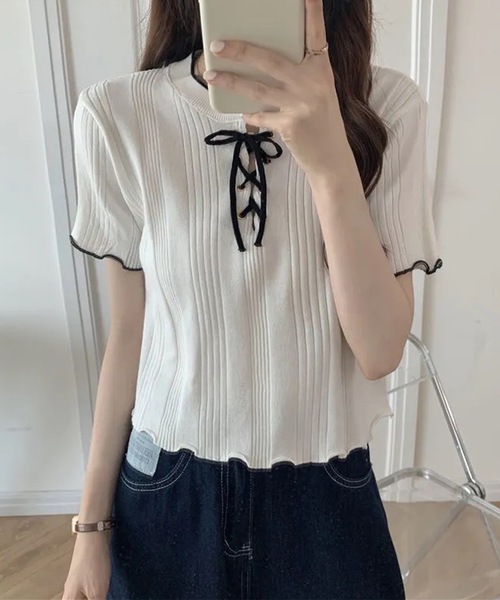 Lace Ladies（レースレディース） tシャツ 半袖 配色 メロウ レース