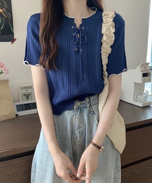 Lace Ladies（レースレディース） tシャツ 配色 メロウ レースアップ