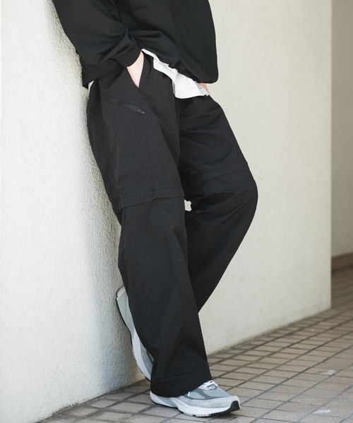 URBAN RESEARCH DOORS パンツ ナイロンタッサー デタッチャブル